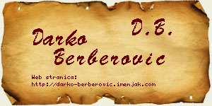 Darko Berberović vizit kartica